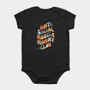 Anti Social Muscle Mommy Club Baby Bodysuit